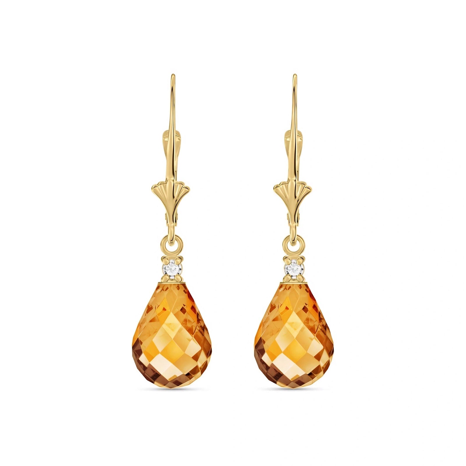 Yellow Gold Citrine & Diamond — Zeffira