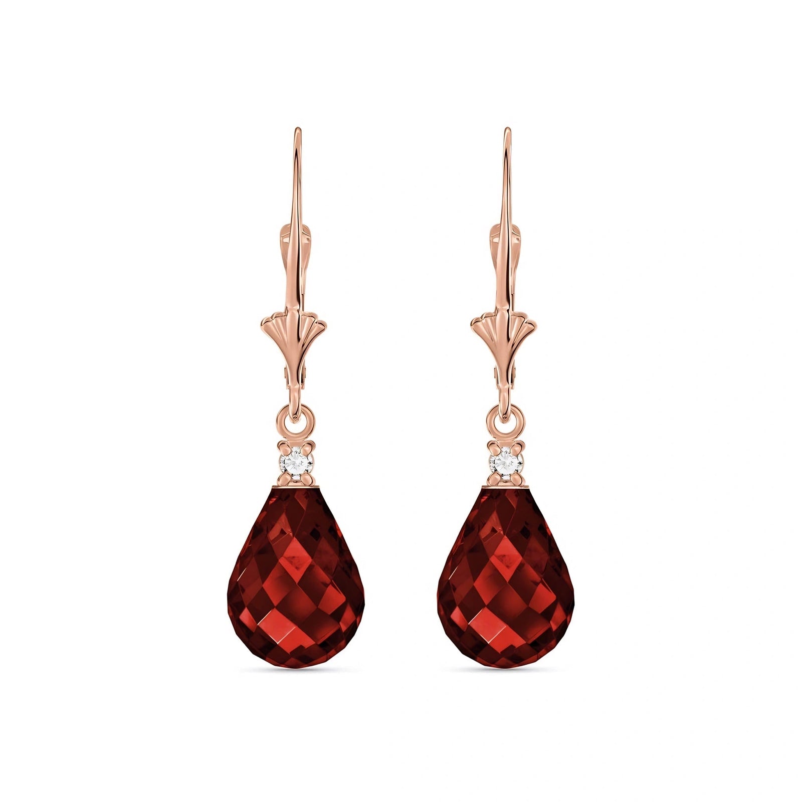Rose Gold Garnet & Diamond — Zeffira