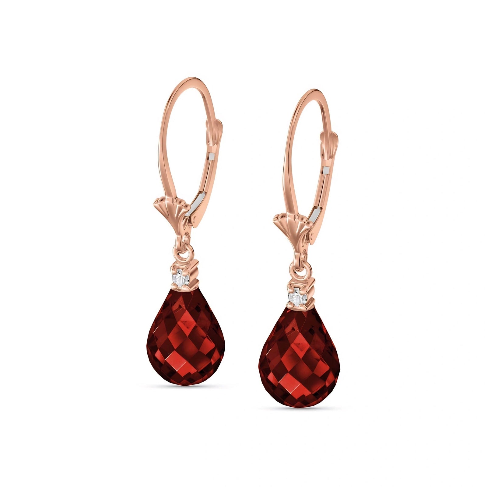 Rose Gold Garnet & Diamond — Zeffira