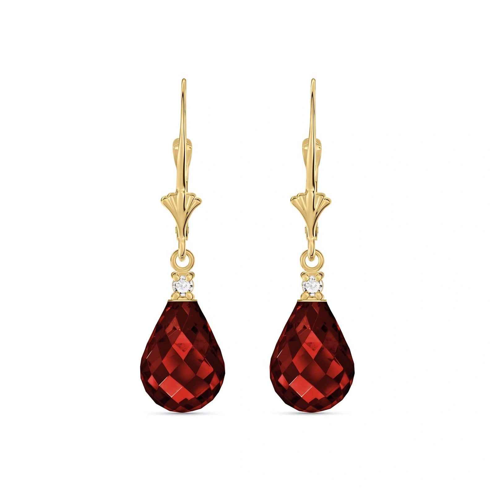 Yellow Gold Garnet & Diamond — Zeffira