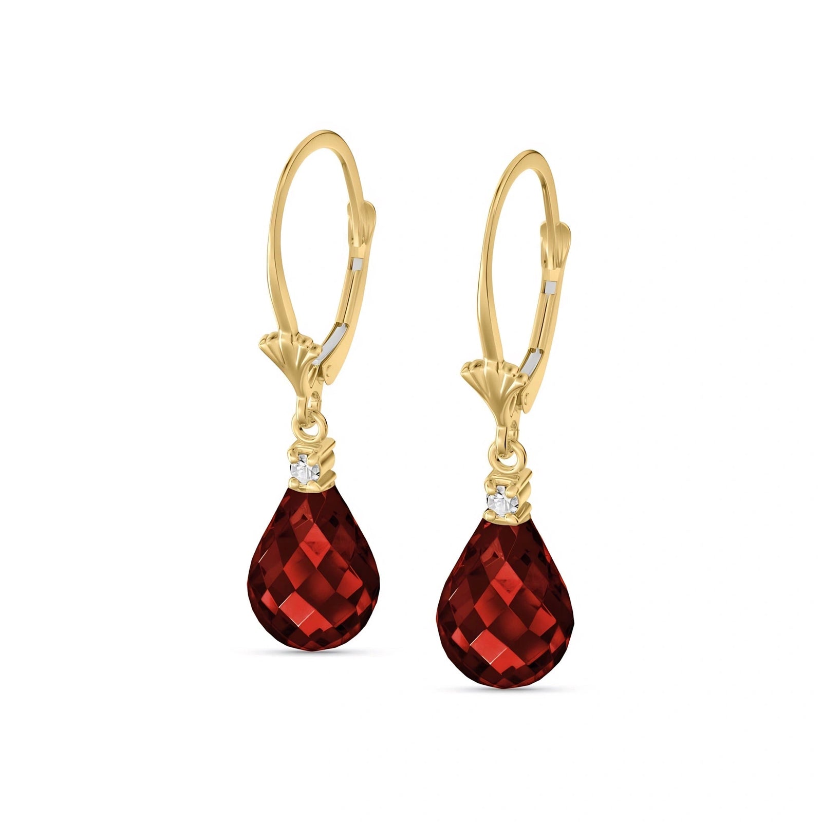 Yellow Gold Garnet & Diamond — Zeffira