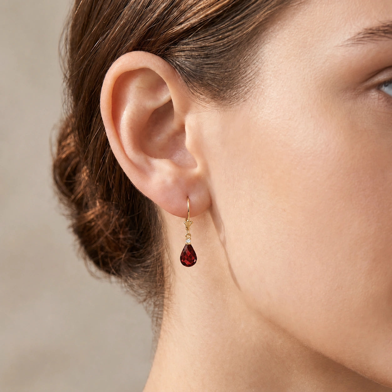 Yellow Gold Garnet & Diamond — Zeffira
