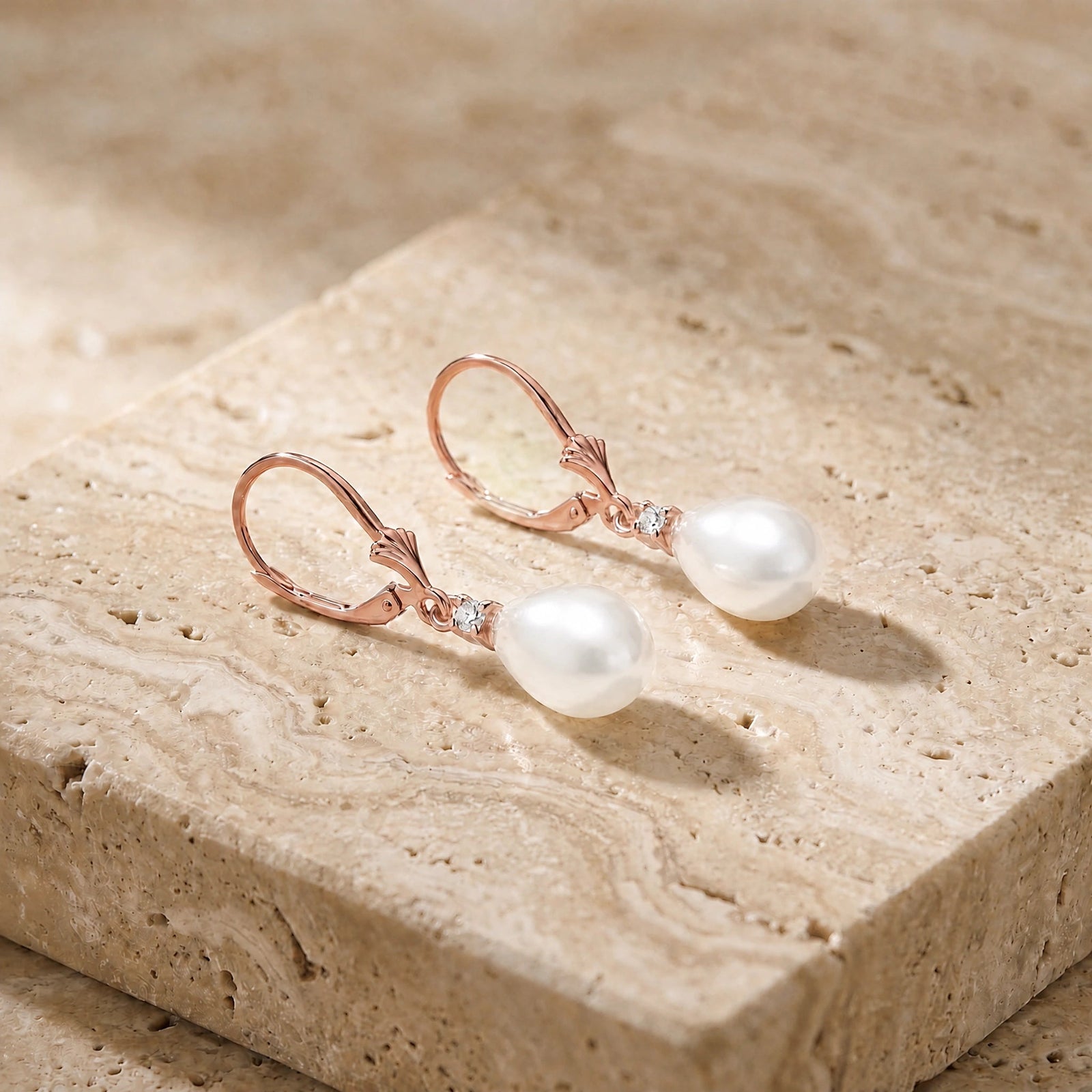 Rose Gold Pearl & Diamond — Zeffira