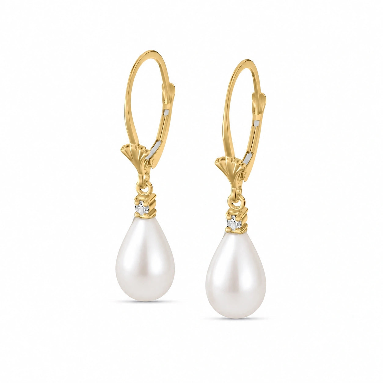 Yellow Gold Pearl & Diamond — Zeffira