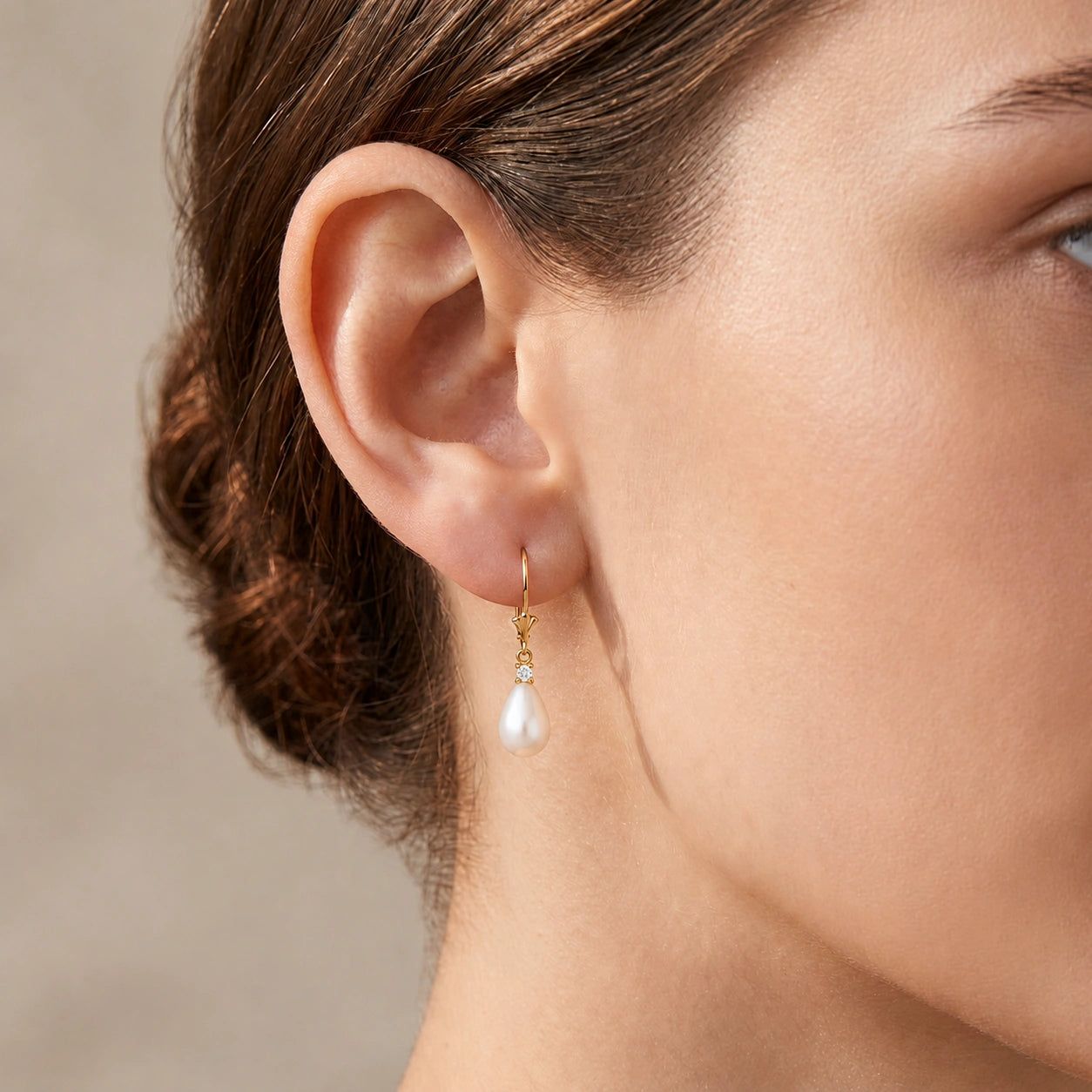 Yellow Gold Pearl & Diamond — Zeffira