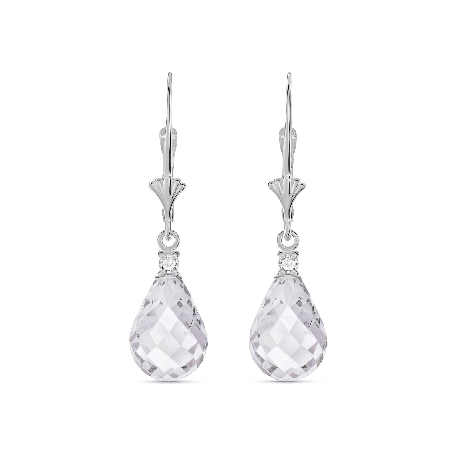 White Gold White Topaz & Diamond — Zeffira