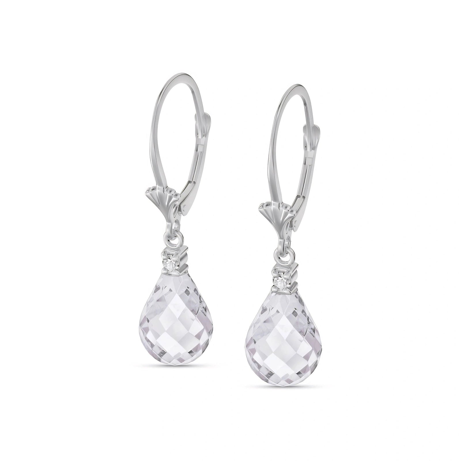 White Gold White Topaz & Diamond — Zeffira