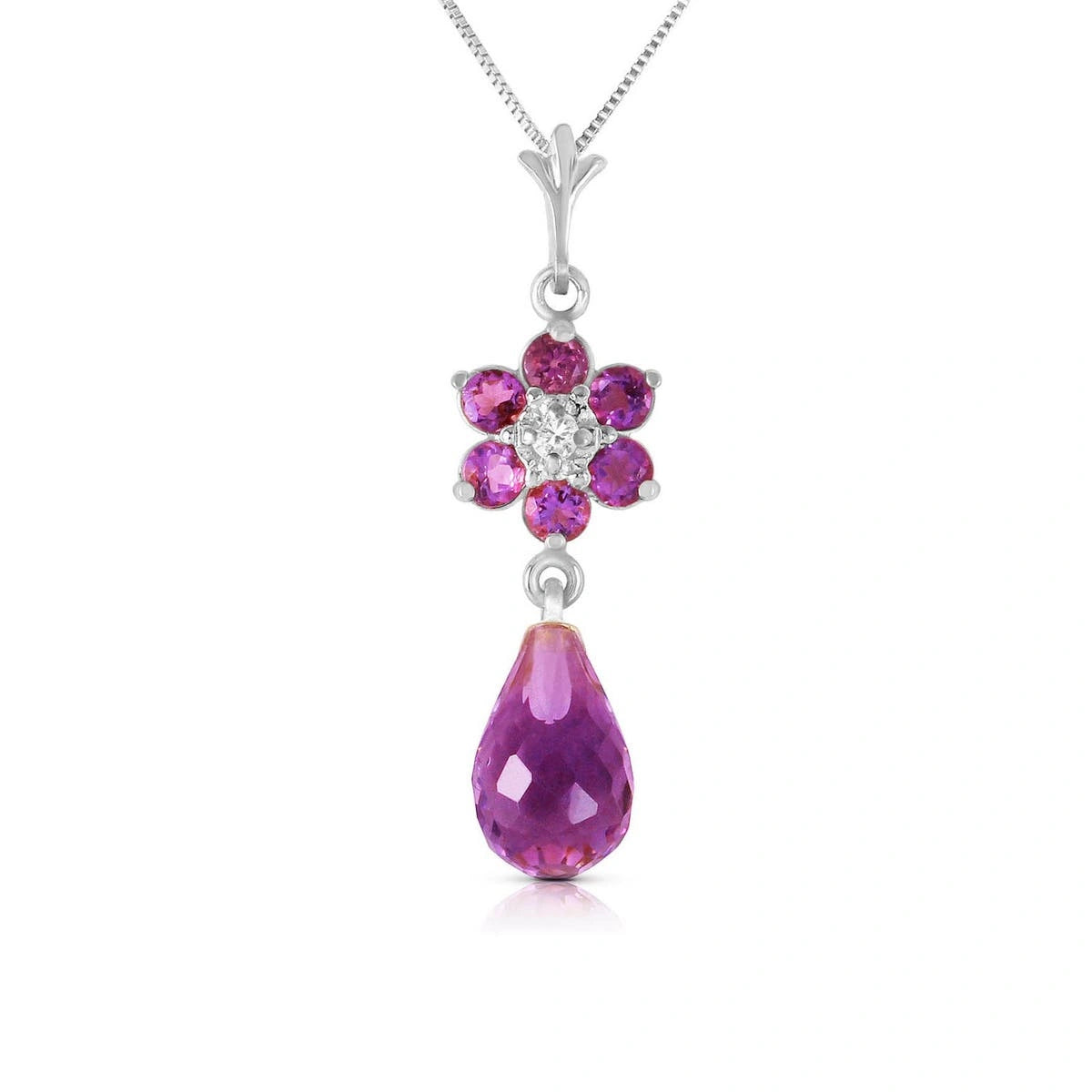 White Gold Diamond & Amethyst — Zeffirina