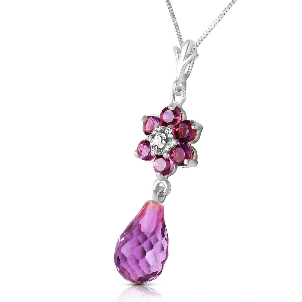 White Gold Diamond & Amethyst — Zeffirina