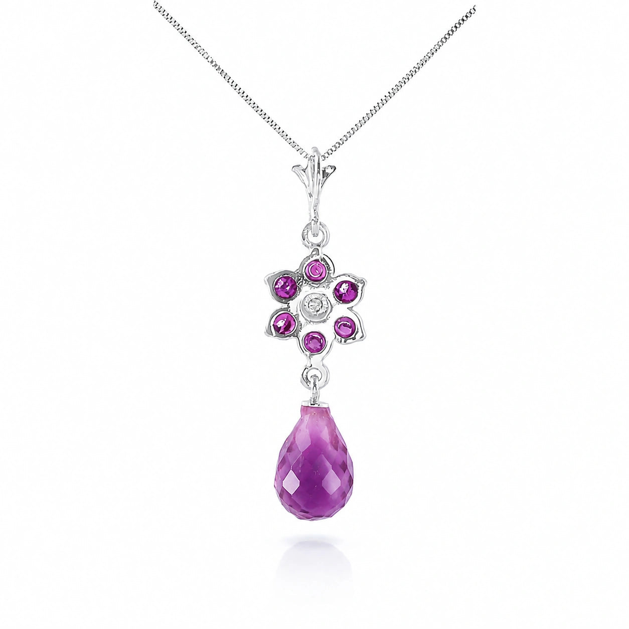 White Gold Diamond & Amethyst — Zeffirina