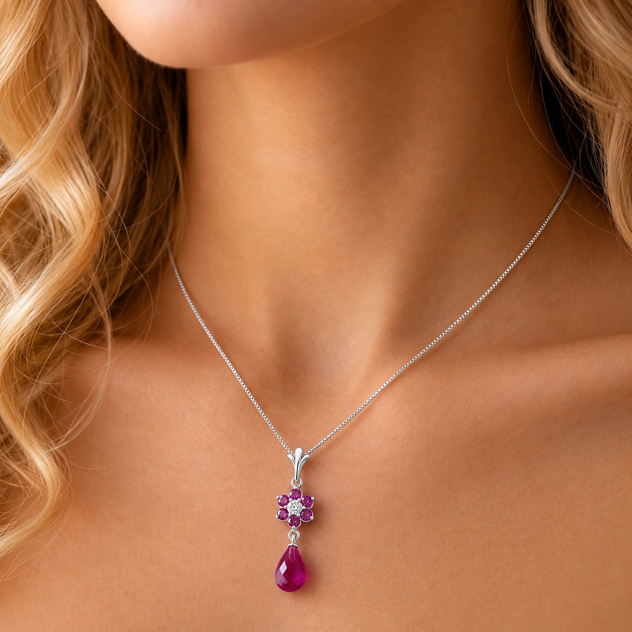 White Gold Diamond & Amethyst — Zeffirina