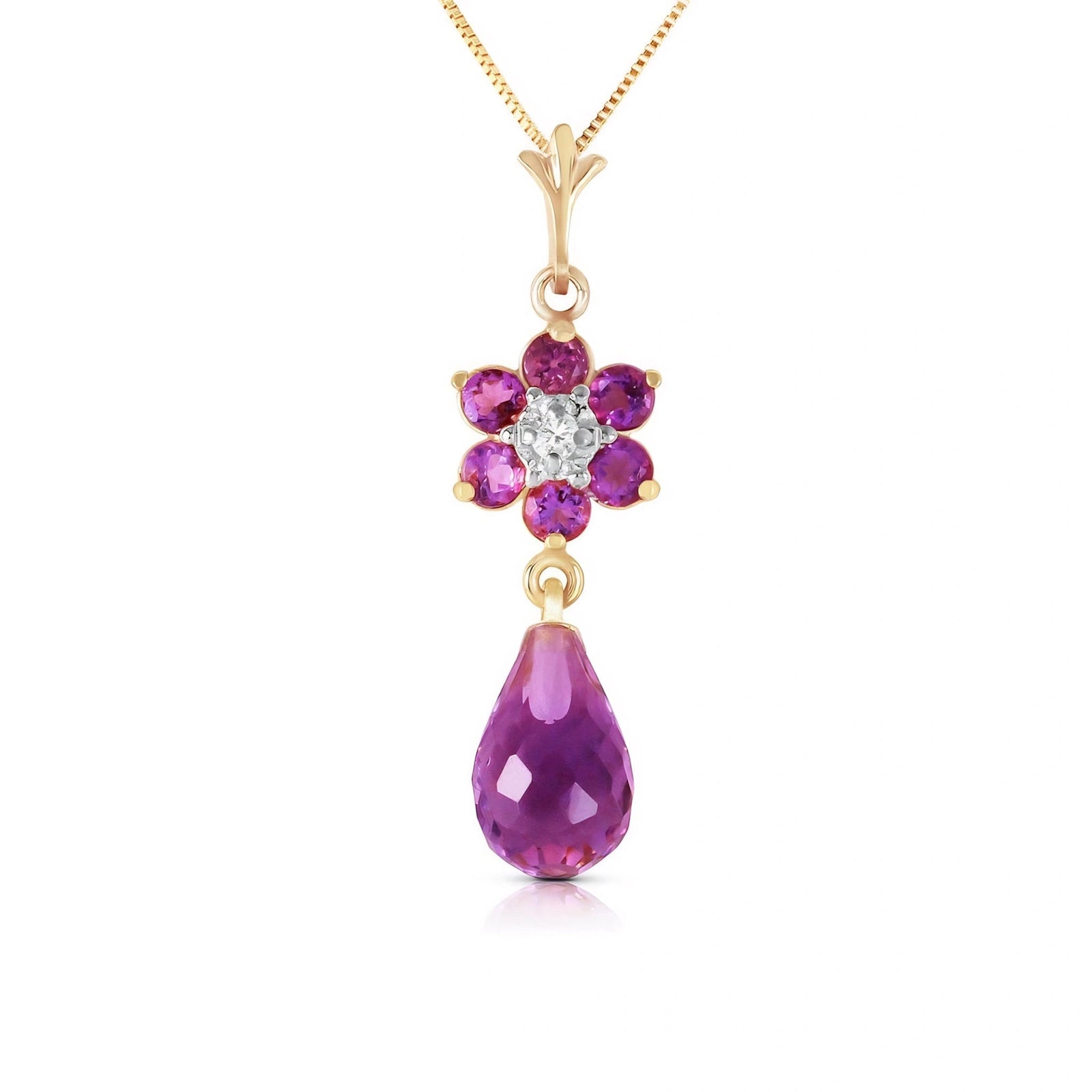 Yellow Gold Diamond & Amethyst — Zeffirina