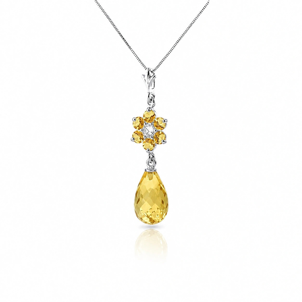 White Gold Diamond & Citrine — Zeffirina