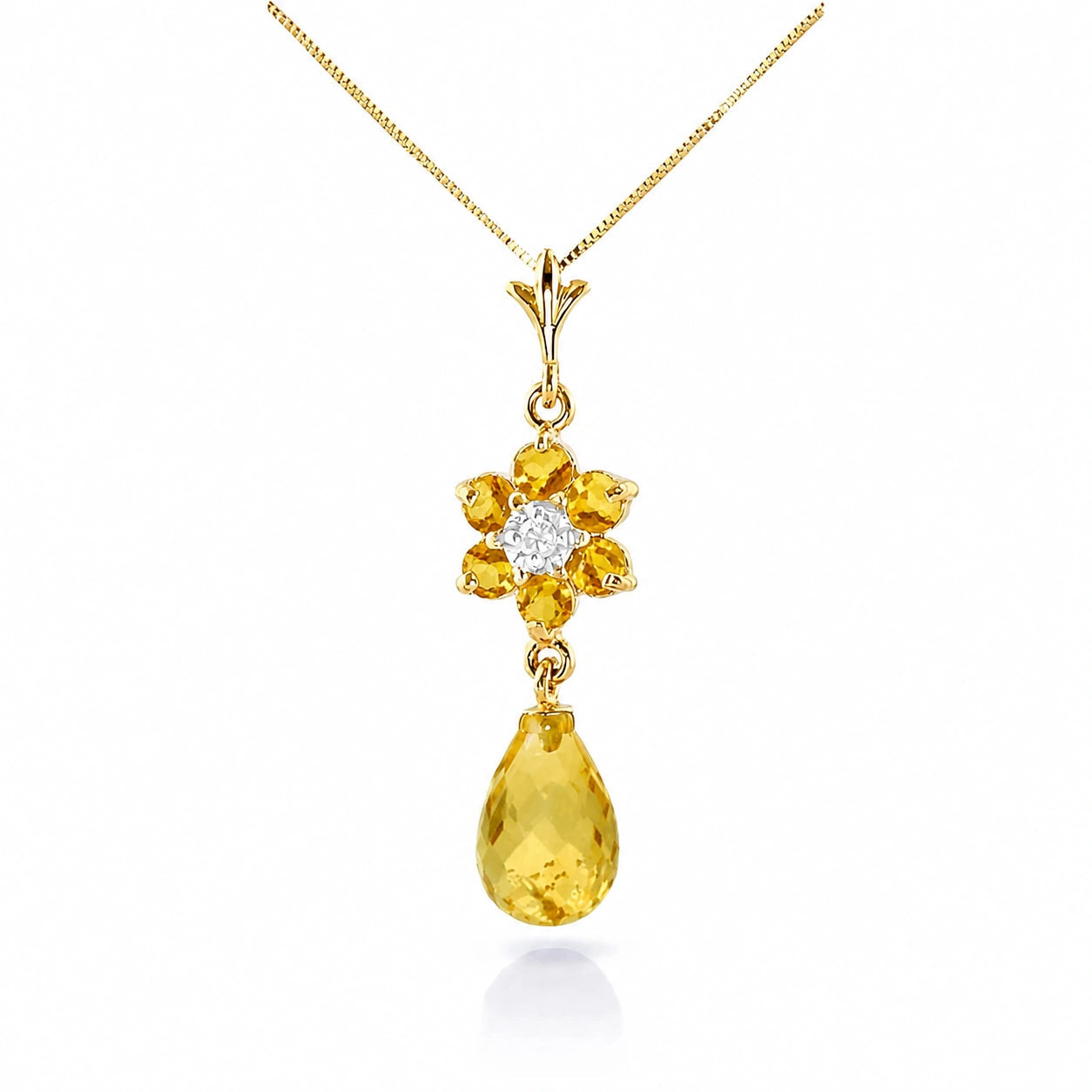 Yellow Gold Diamond & Citrine — Zeffirina