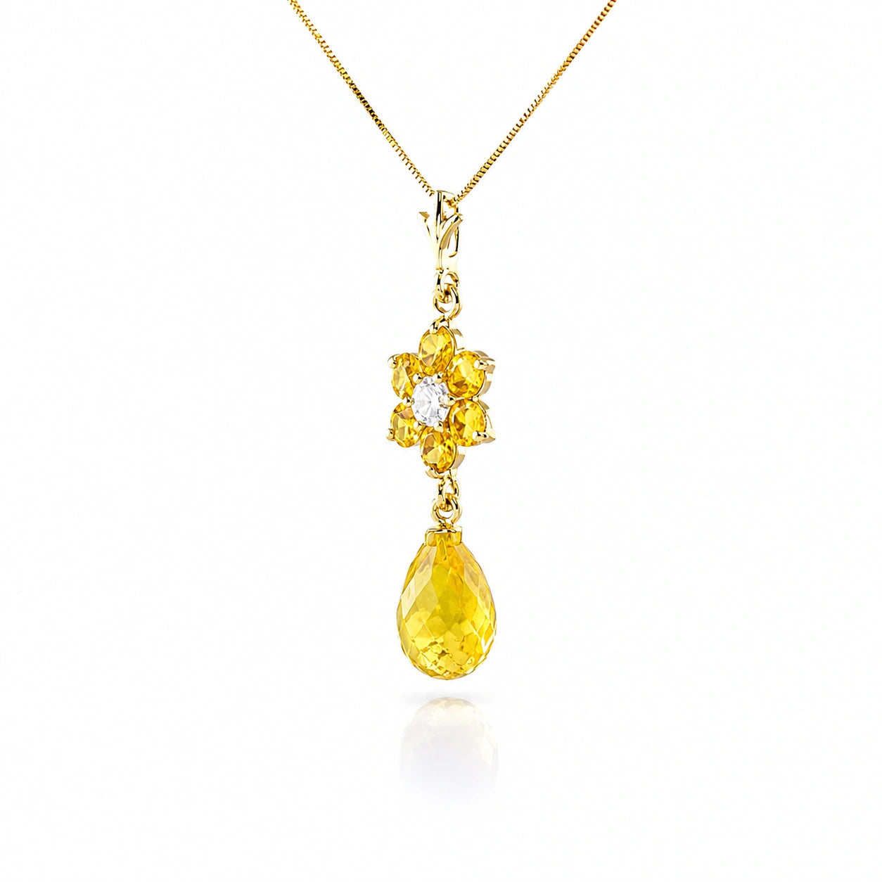 Yellow Gold Diamond & Citrine — Zeffirina