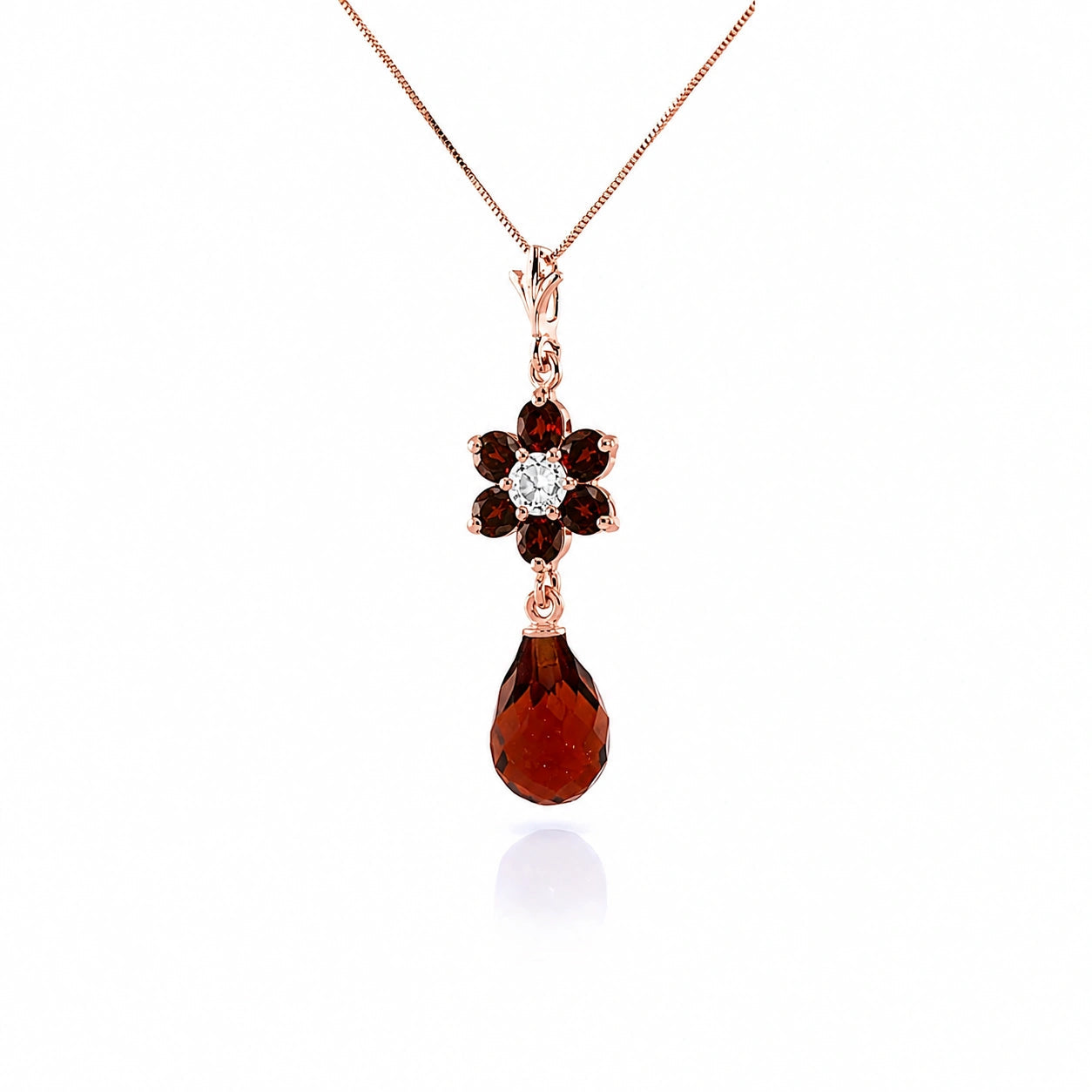 Rose Gold Diamond & Garnet — Zeffirina