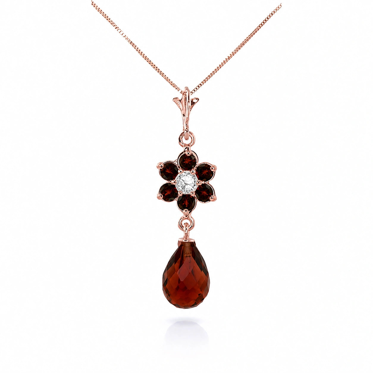 Rose Gold Diamond & Garnet — Zeffirina