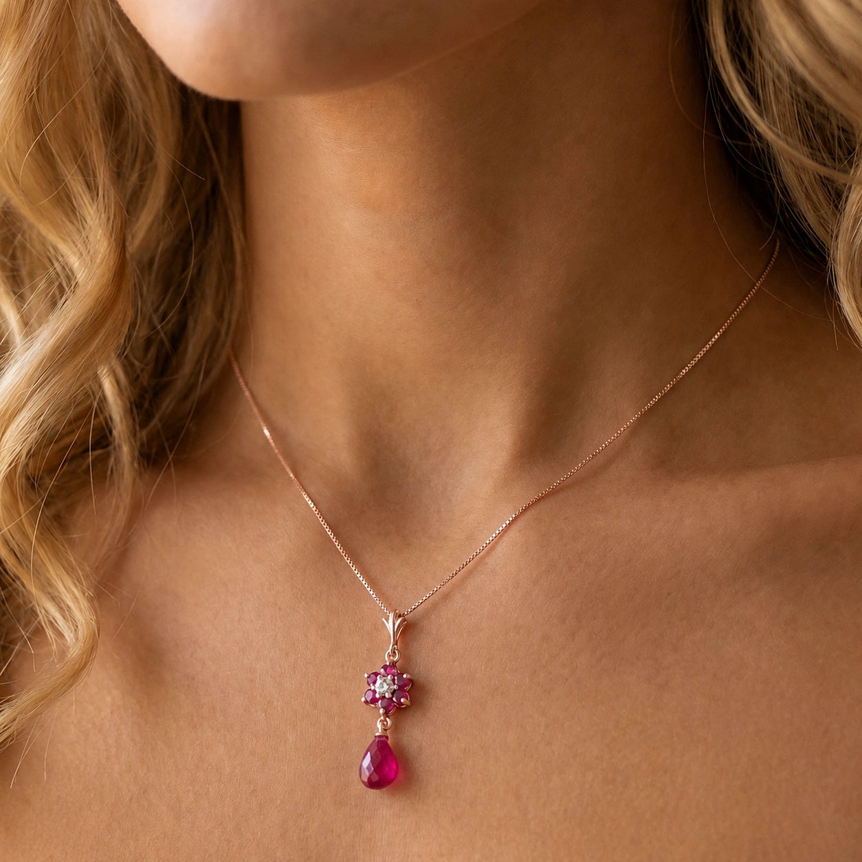 Rose Gold Diamond & Ruby — Zeffirina