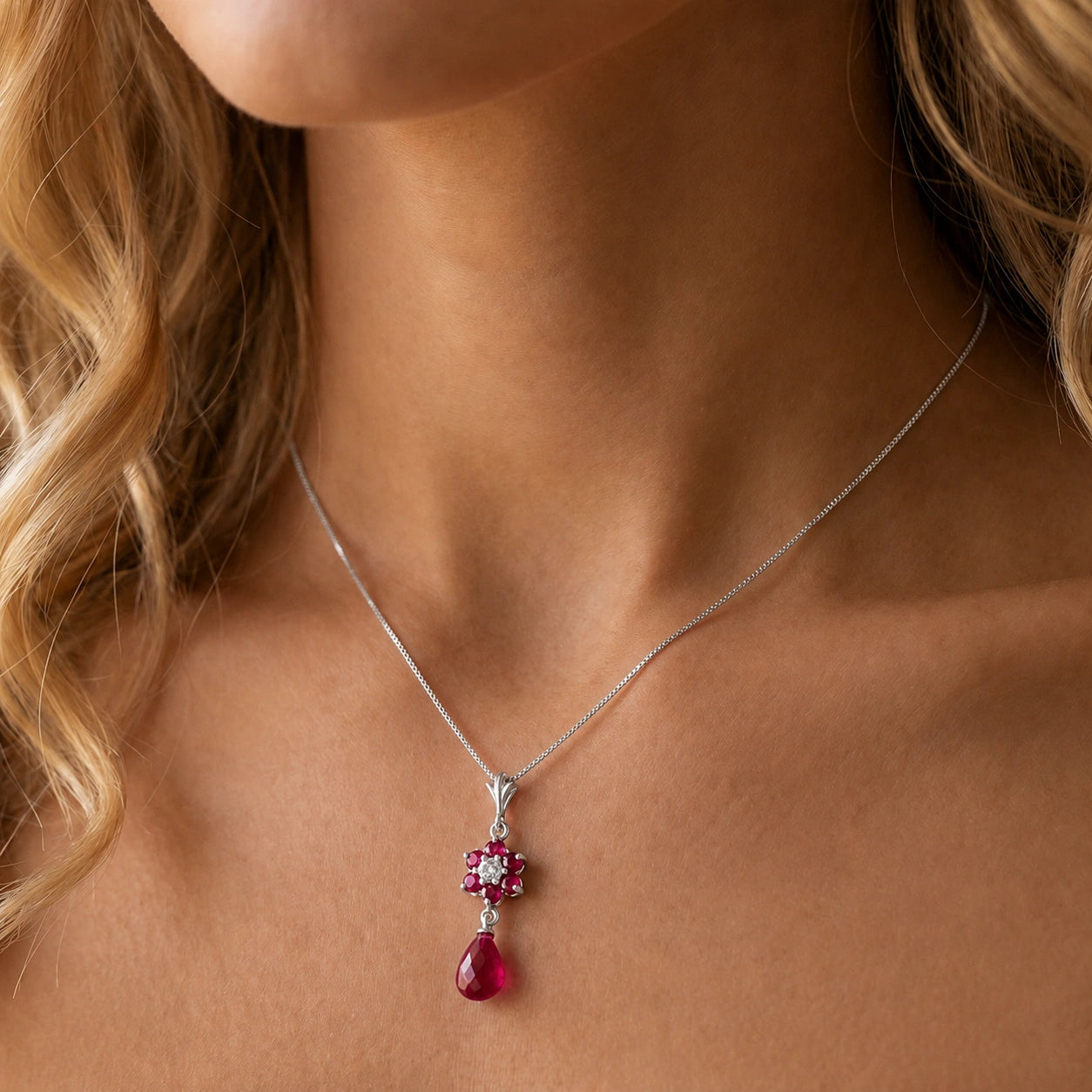 White Gold Diamond & Ruby — Zeffirina