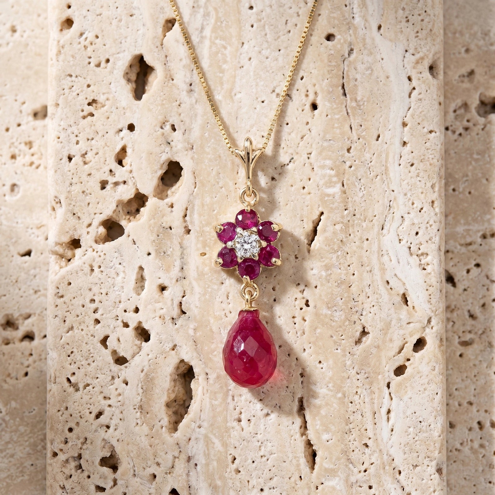 Yellow Gold Diamond & Ruby — Zeffirina