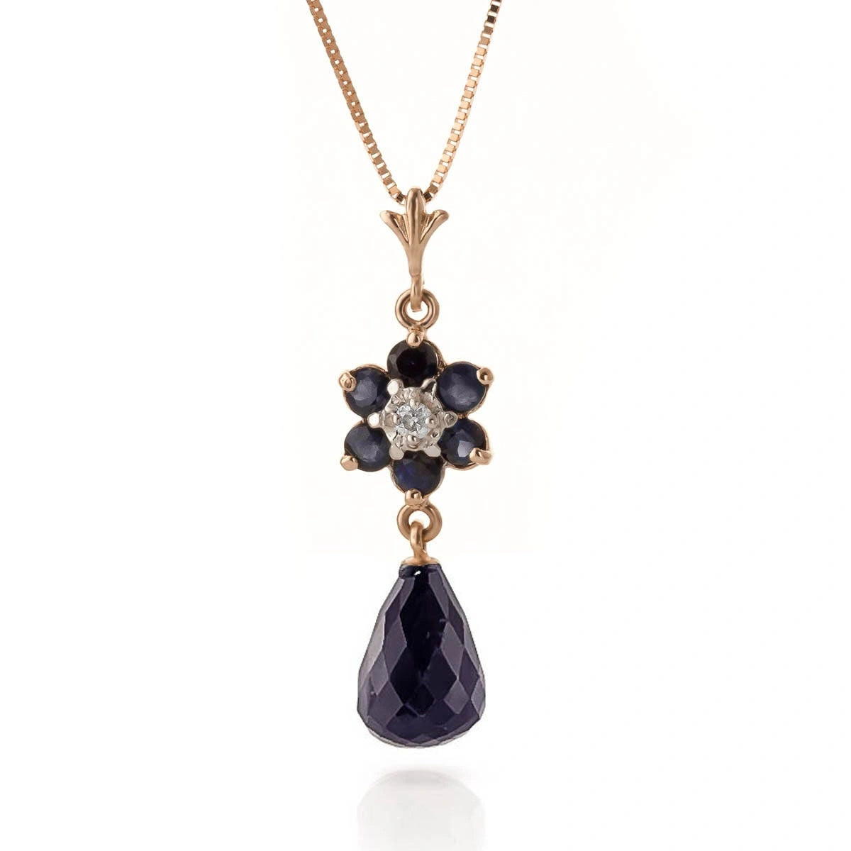 Rose Gold Diamond & Sapphire — Zeffirina
