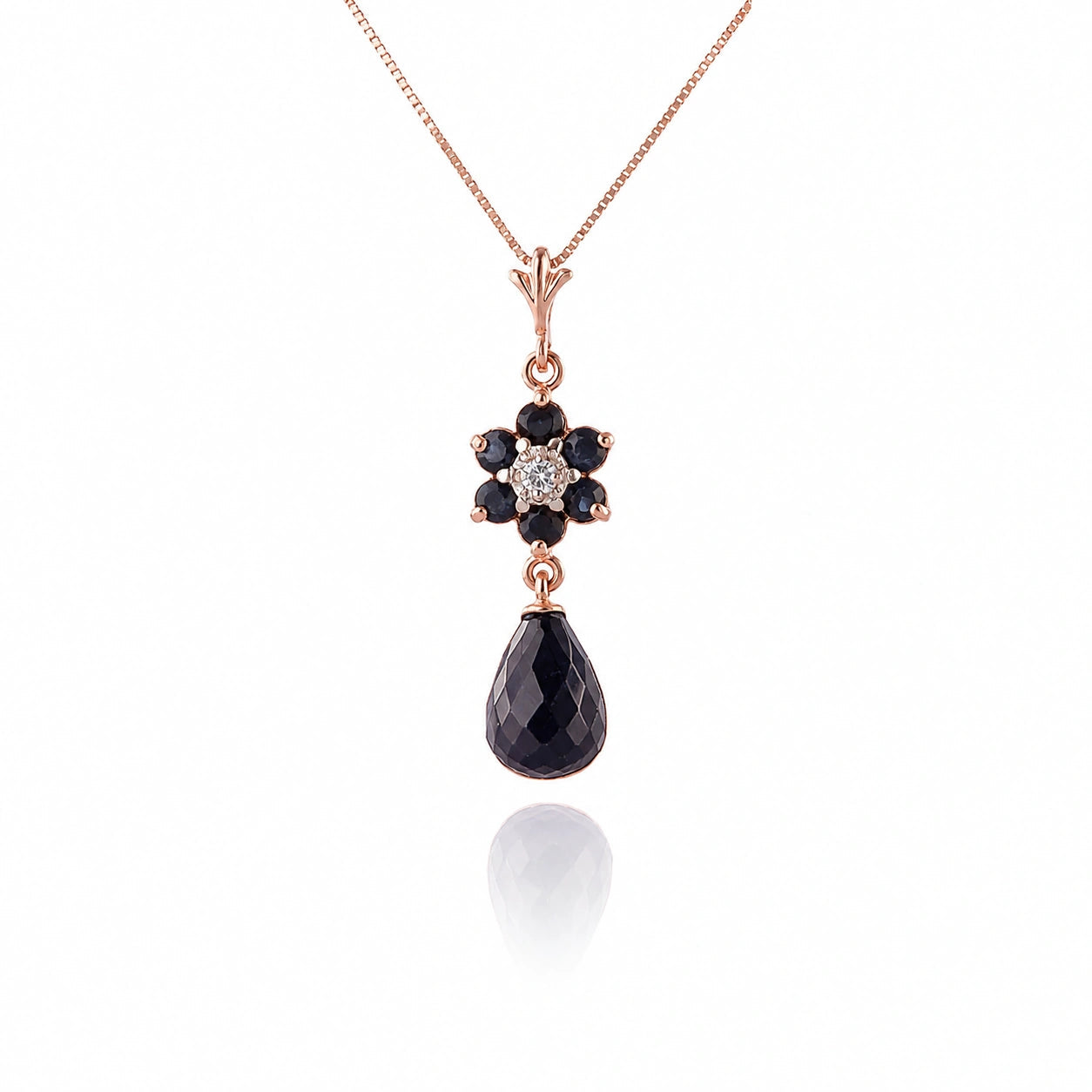 Rose Gold Diamond & Sapphire — Zeffirina