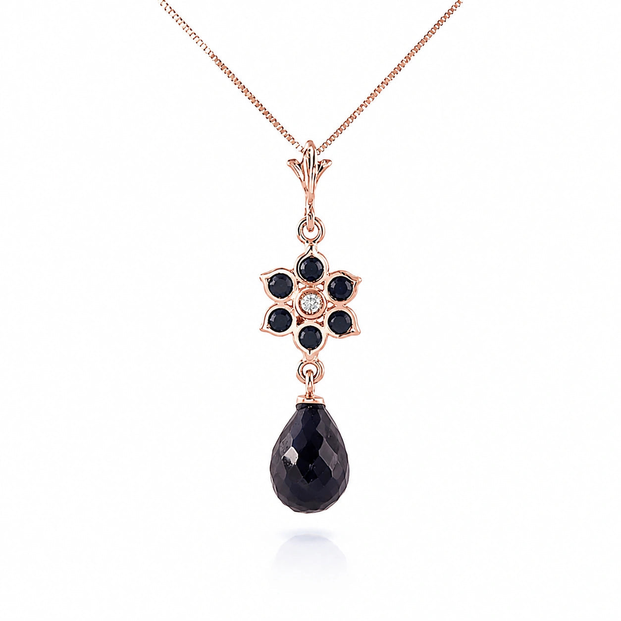 Rose Gold Diamond & Sapphire — Zeffirina
