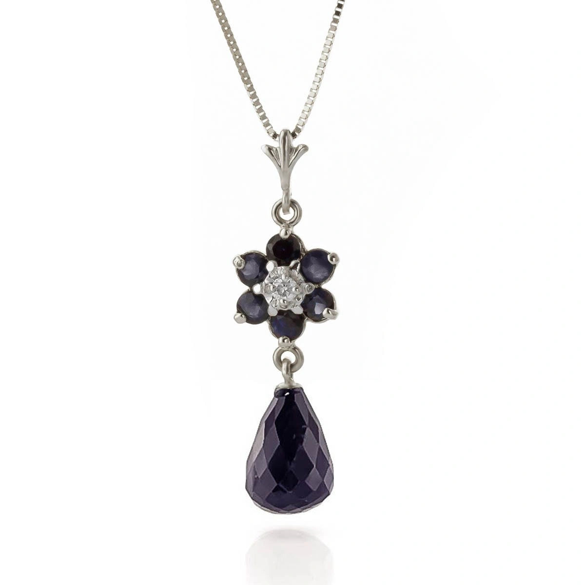 White Gold Diamond & Sapphire — Zeffirina