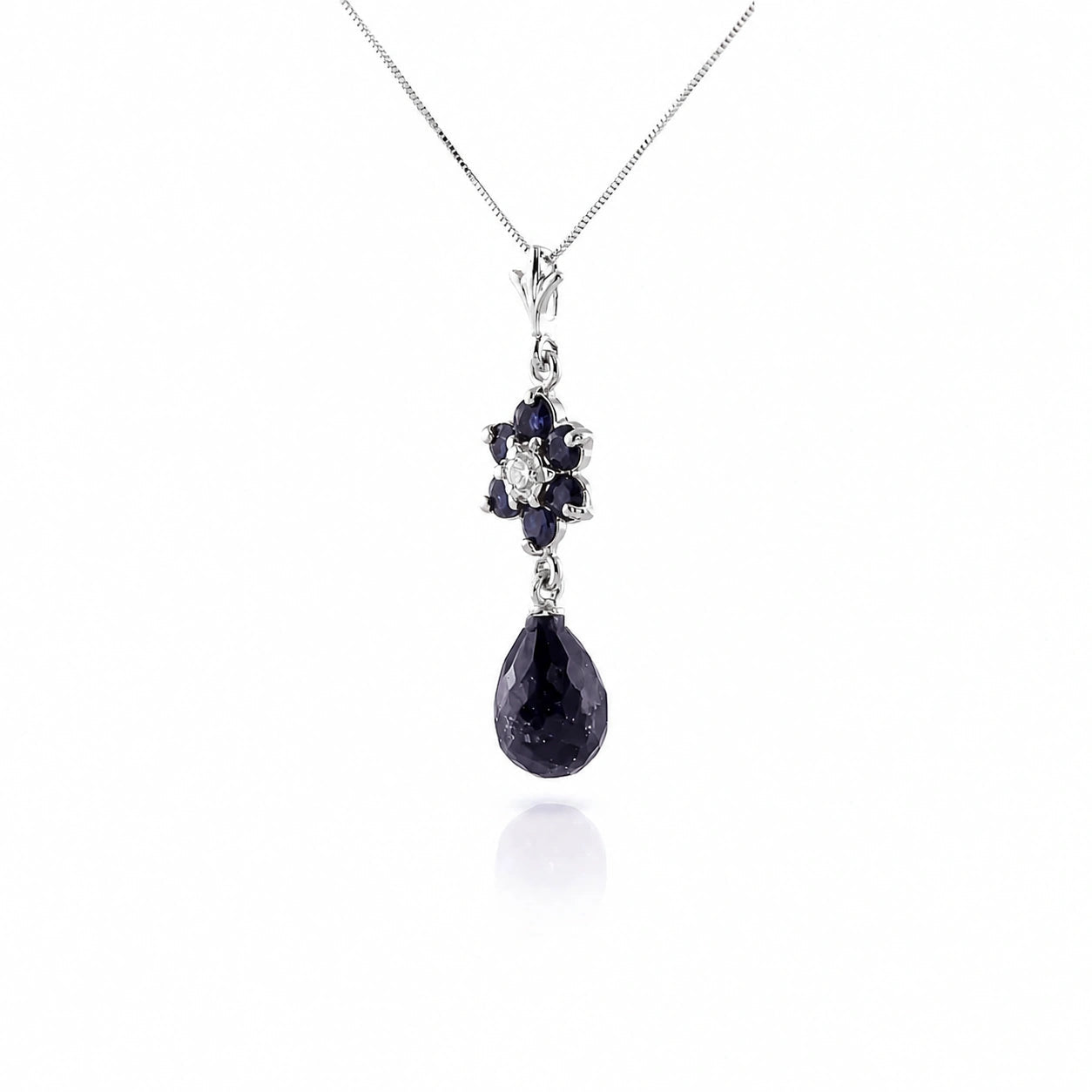 White Gold Diamond & Sapphire — Zeffirina