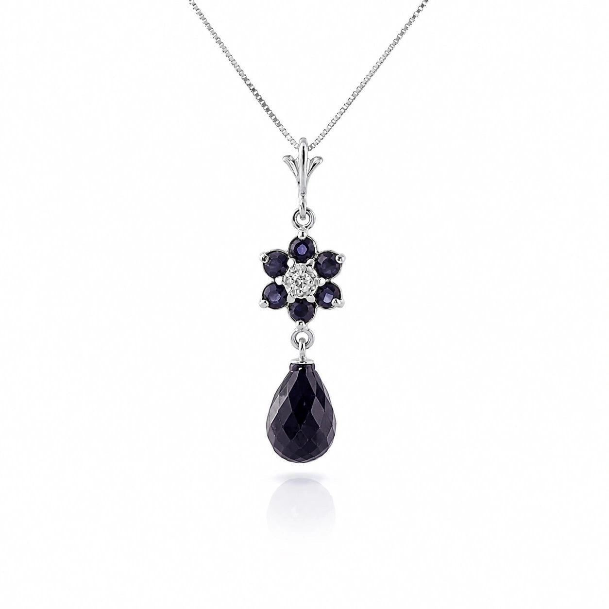 White Gold Diamond & Sapphire — Zeffirina