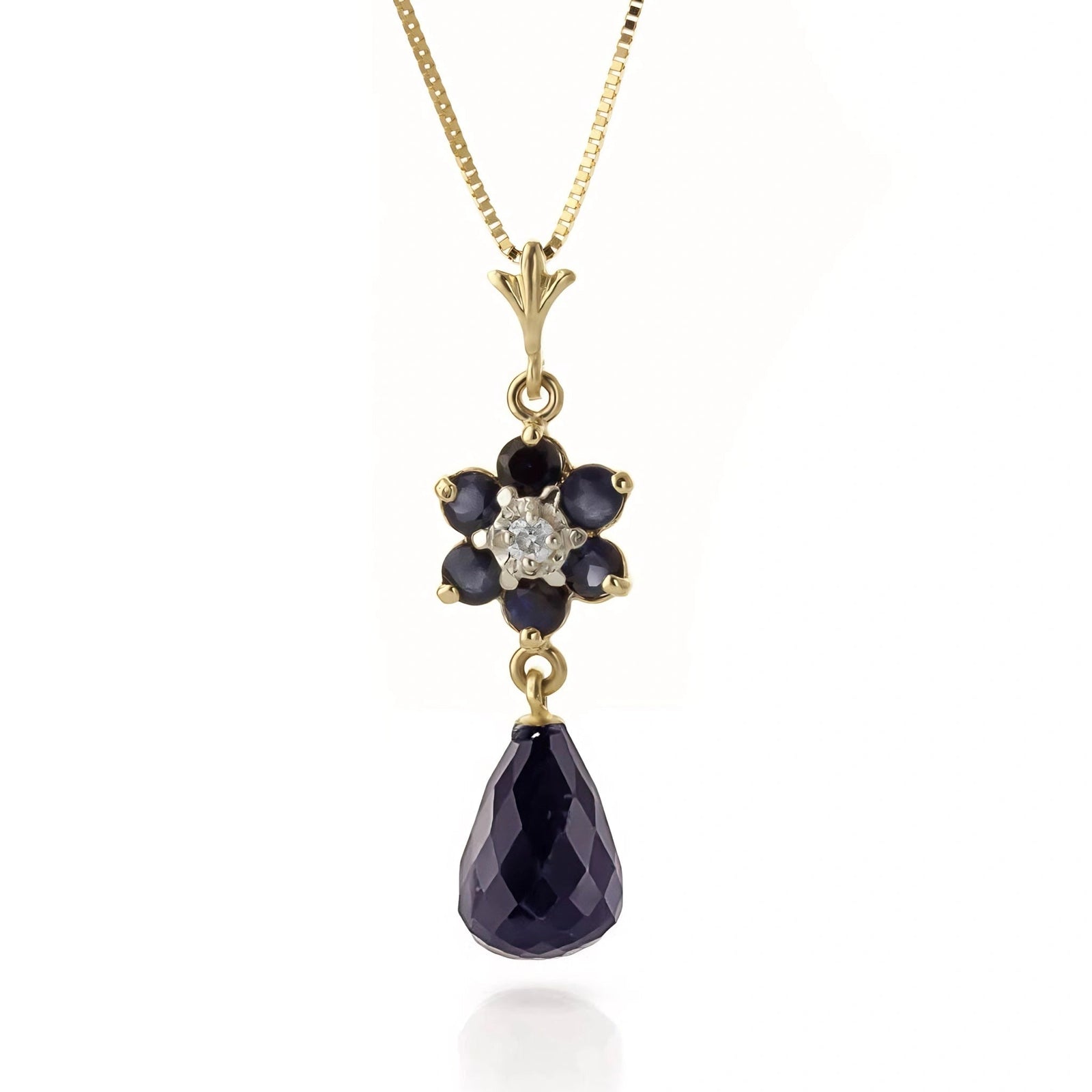 Yellow Gold Diamond & Sapphire — Zeffirina