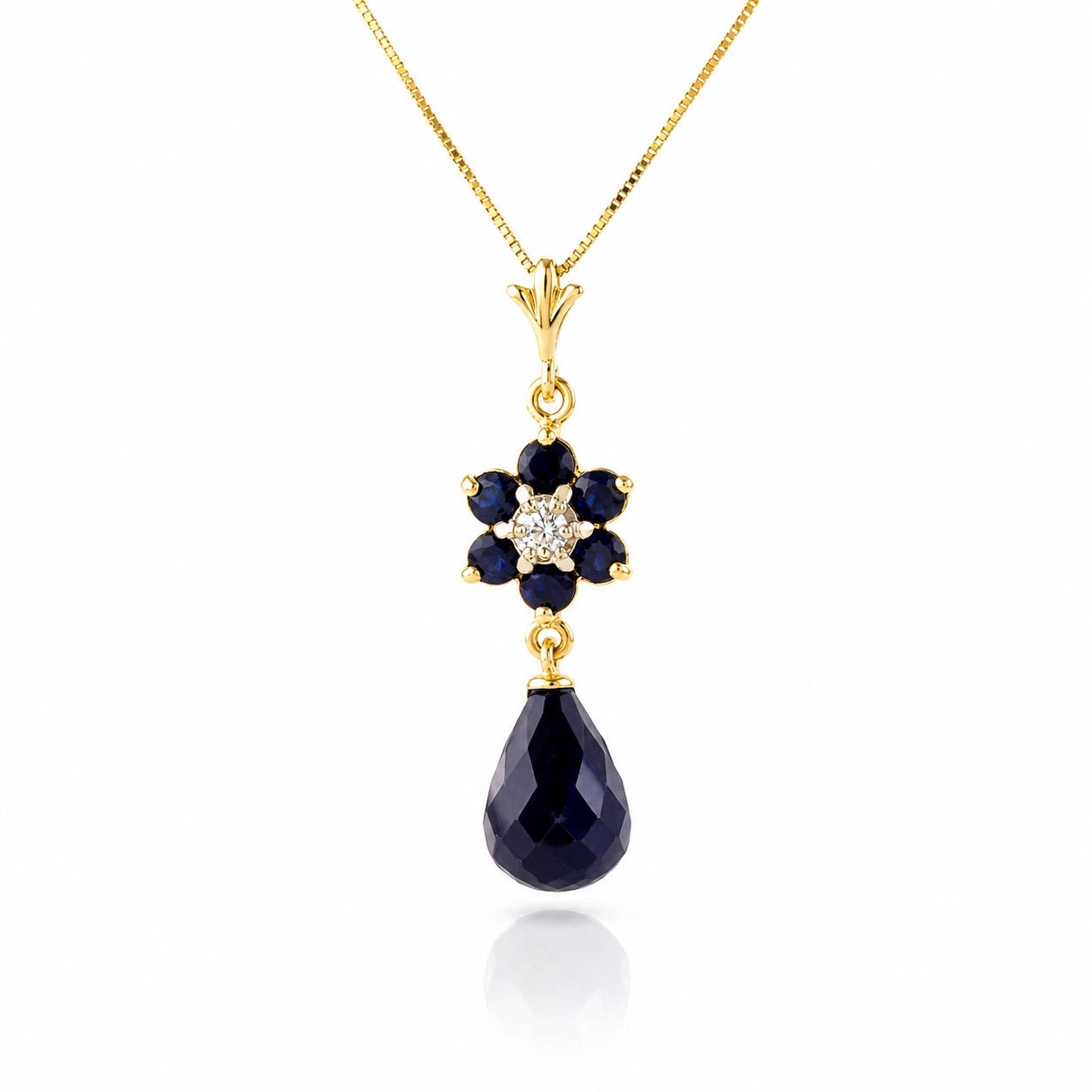 Yellow Gold Diamond & Sapphire — Zeffirina
