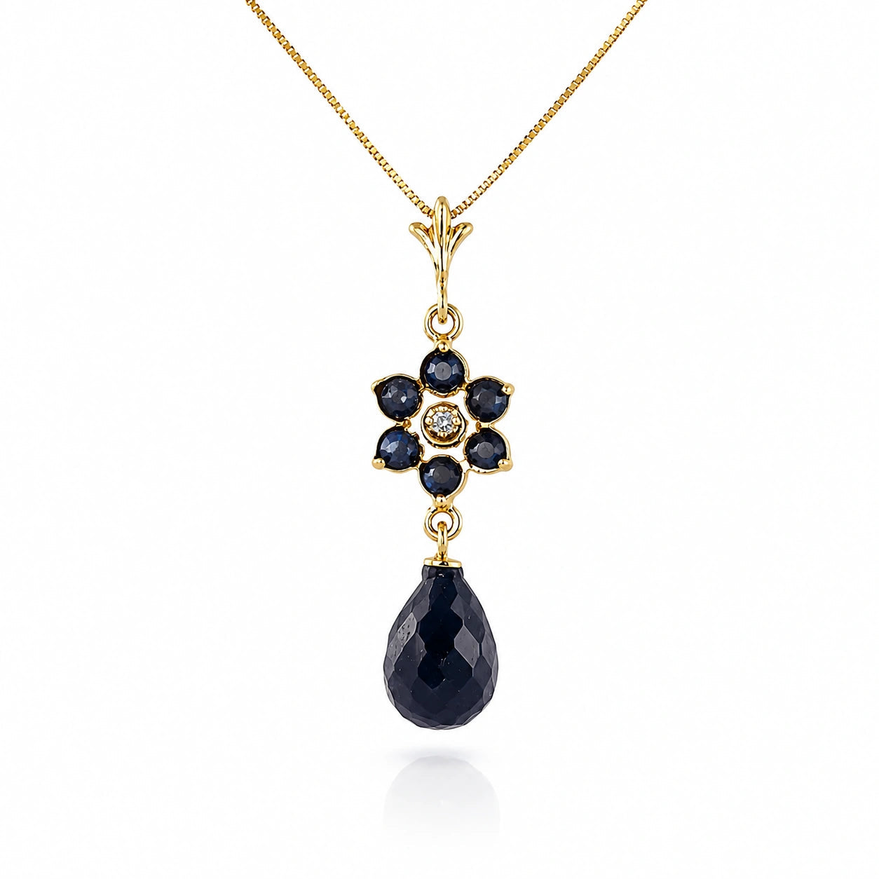 Yellow Gold Diamond & Sapphire — Zeffirina