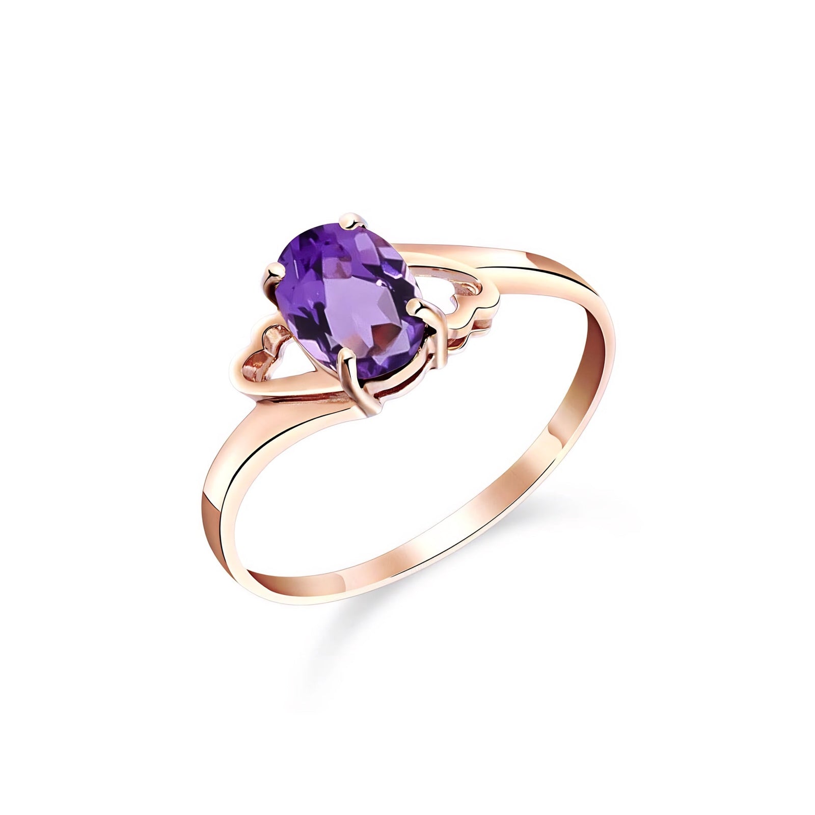 Rose Gold Classic Ring Amethyst 10K — Altea