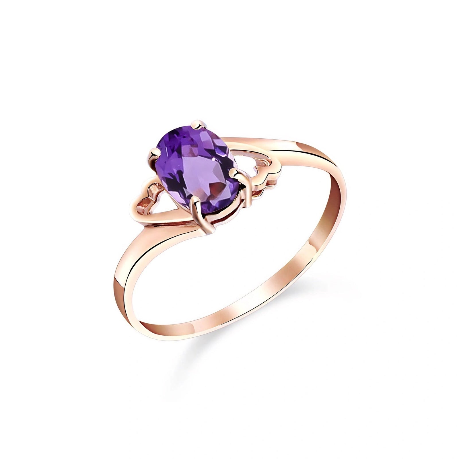 Rose Gold Classic Ring Amethyst 10K — Altea