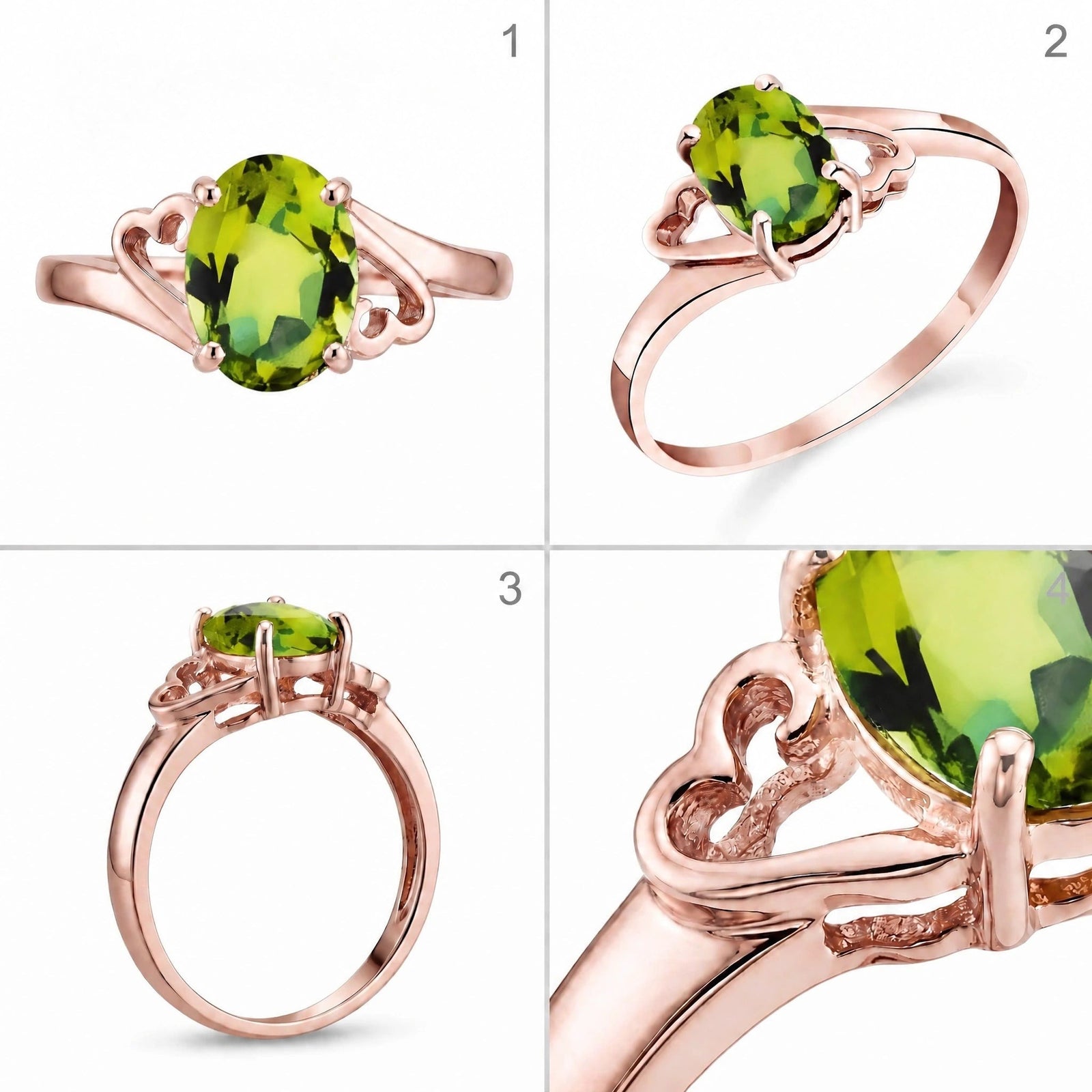 Rose Gold Classic Ring Peridot 10K — Altea