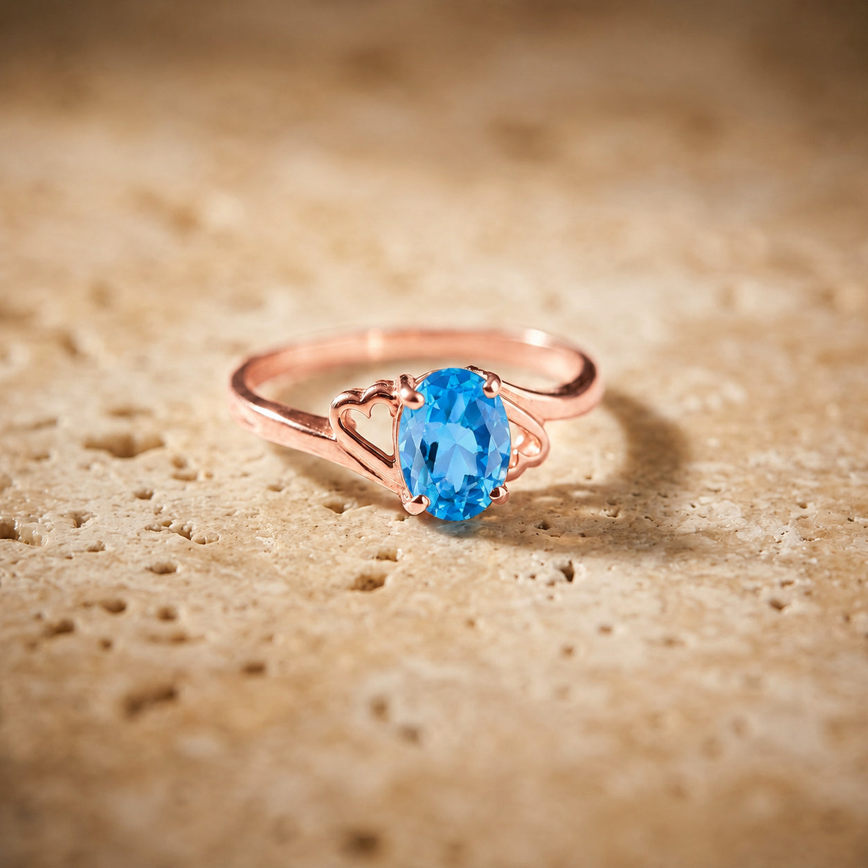 Rose Gold Classic Ring Peridot 10K — Altea