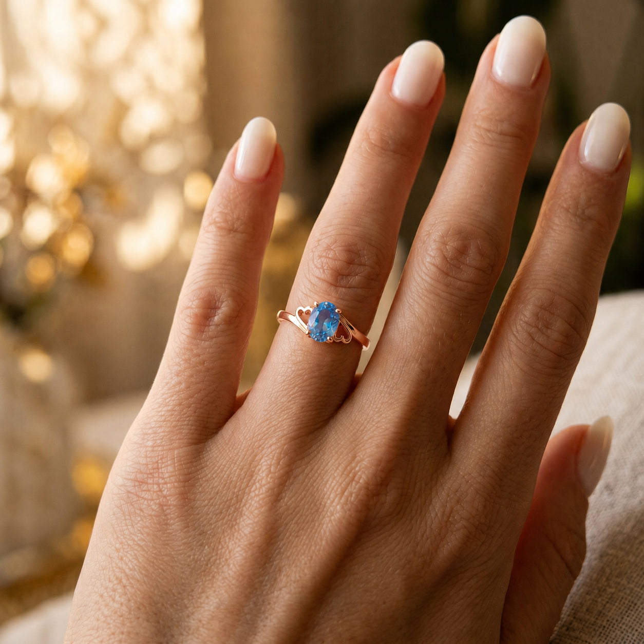 Rose Gold Classic Ring Peridot 10K — Altea