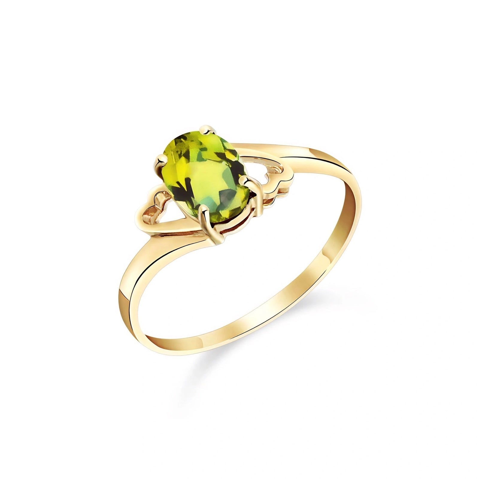 Yellow Gold Classic Ring Peridot 10K — Altea