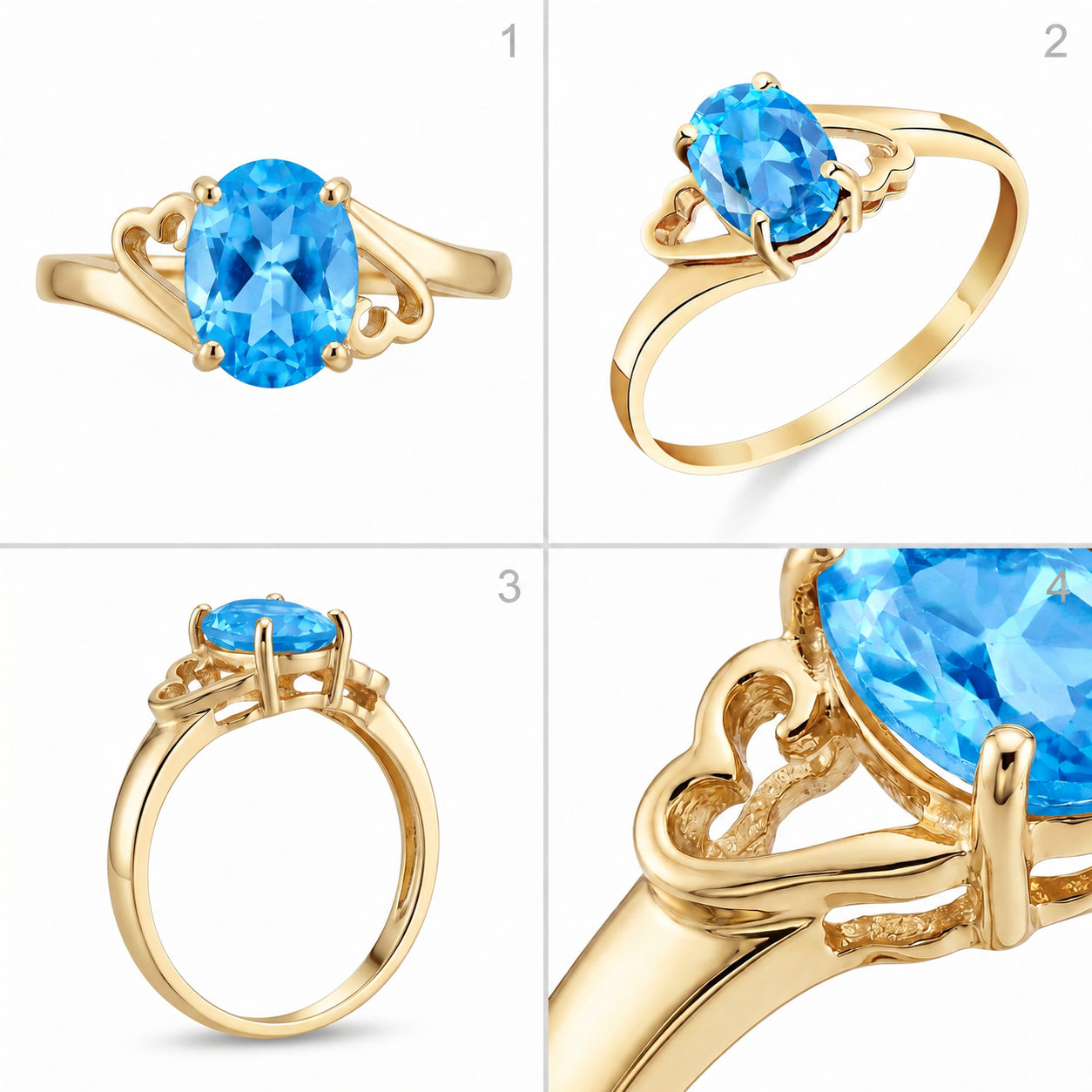 Yellow Gold Classic Ring Peridot 10K — Altea