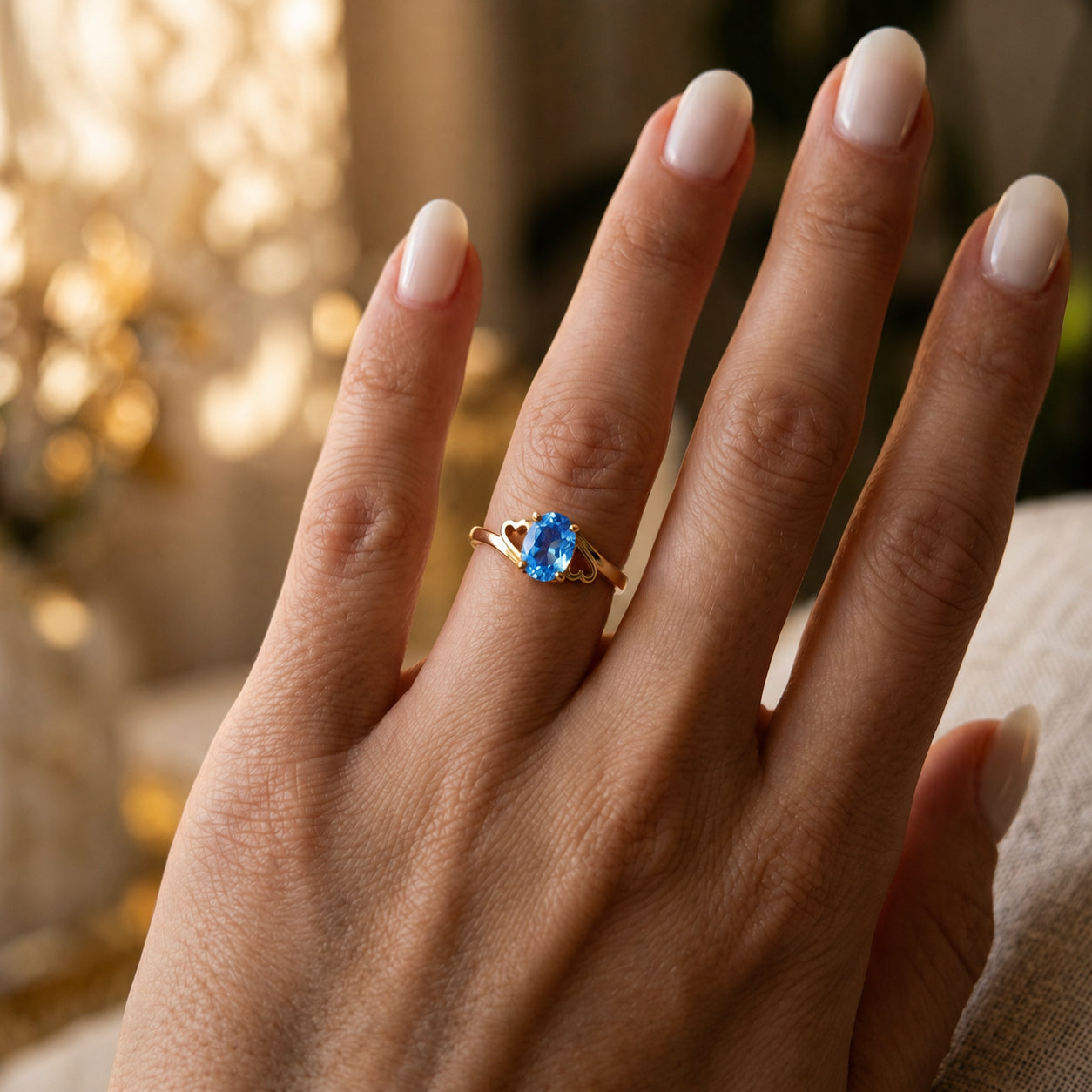 Yellow Gold Classic Ring Peridot 10K — Altea