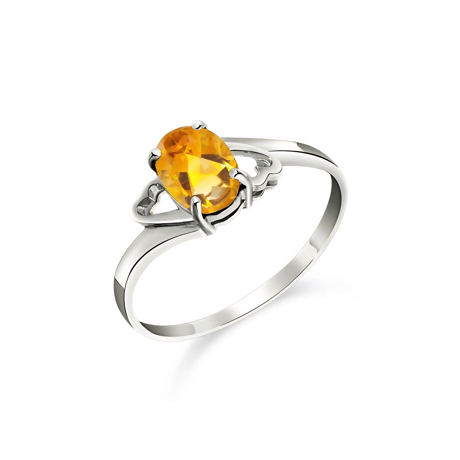 White Gold Classic Ring Ruby 10K — Altea
