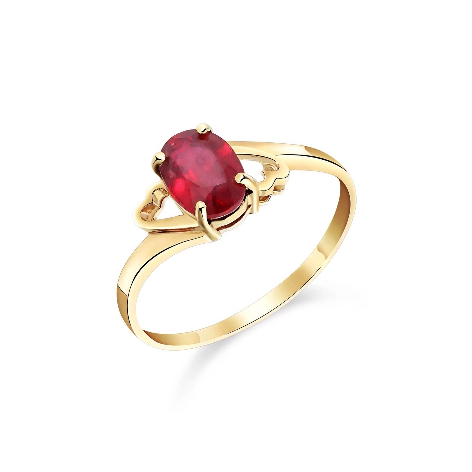 Yellow Gold Classic Ring Ruby 10K — Altea