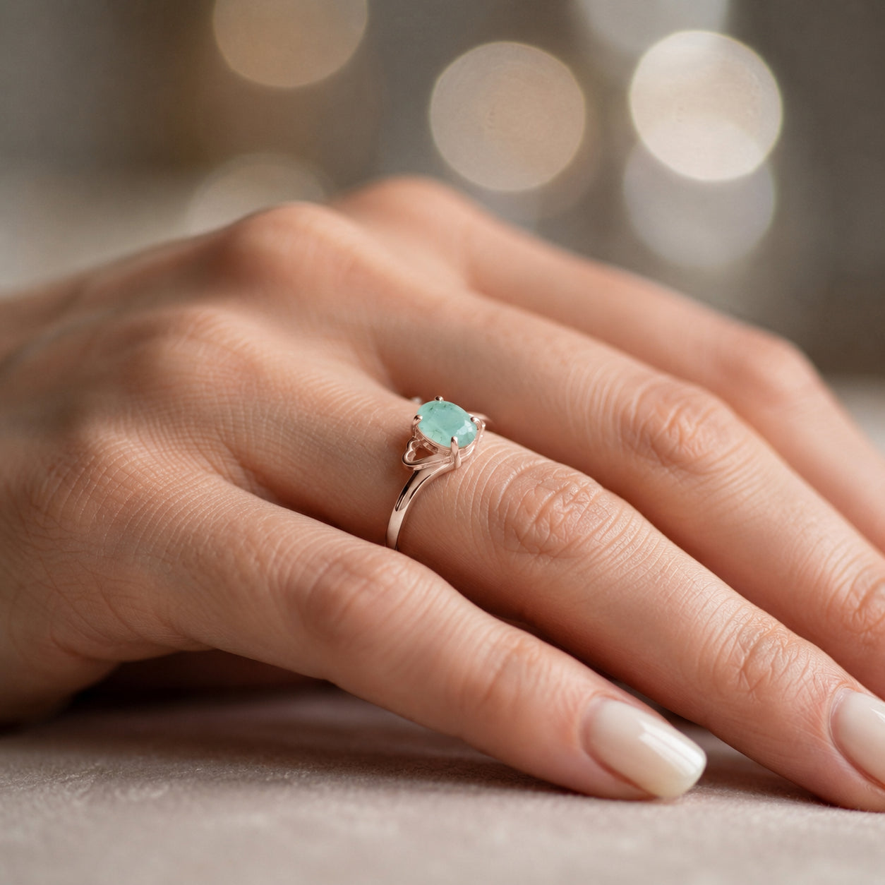 Rose Gold Classic Ring Pink Topaz 10K — Altea