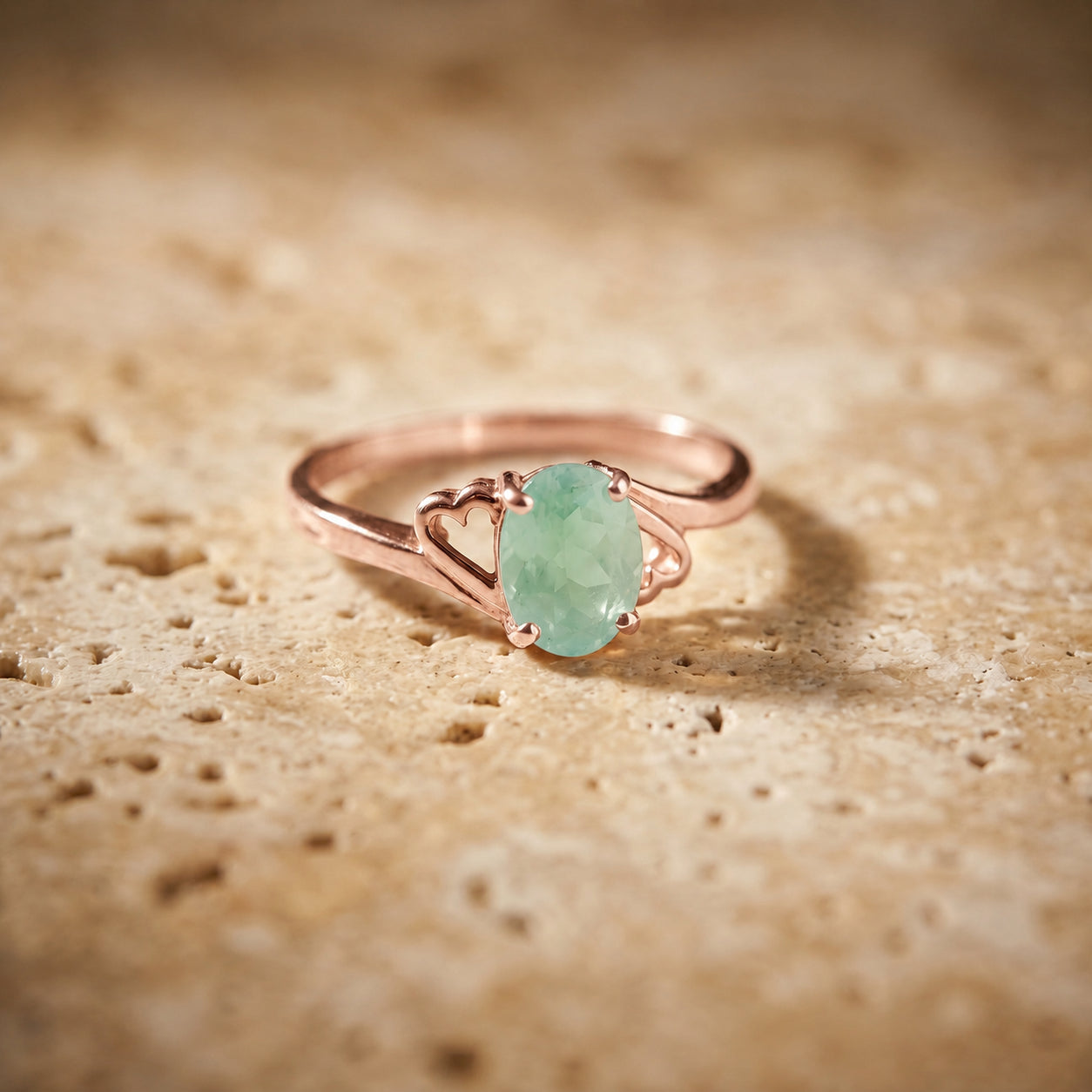 Rose Gold Classic Ring Pink Topaz 10K — Altea