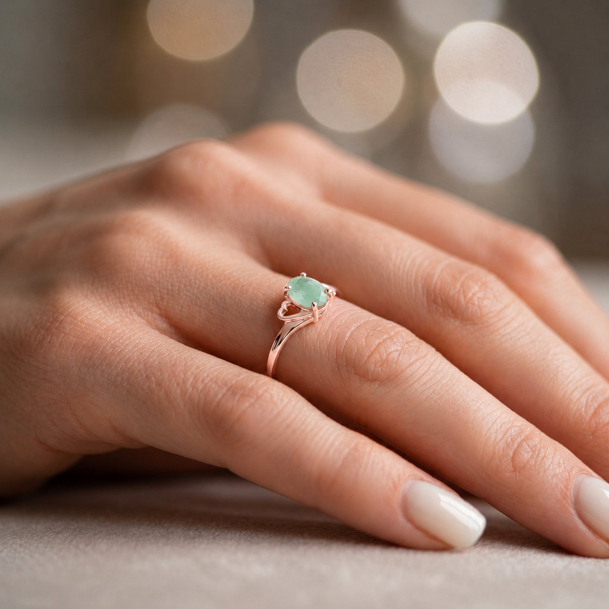 Rose Gold Classic Ring Pink Topaz 10K — Altea