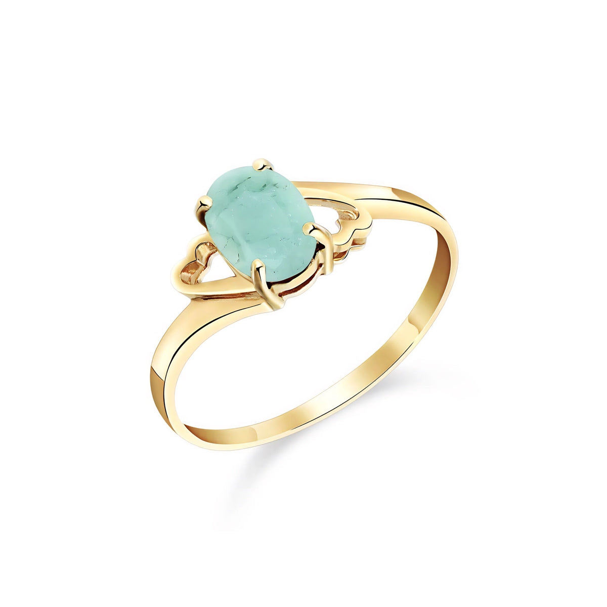 Yellow Gold Classic Ring Pink Topaz 10K — Altea