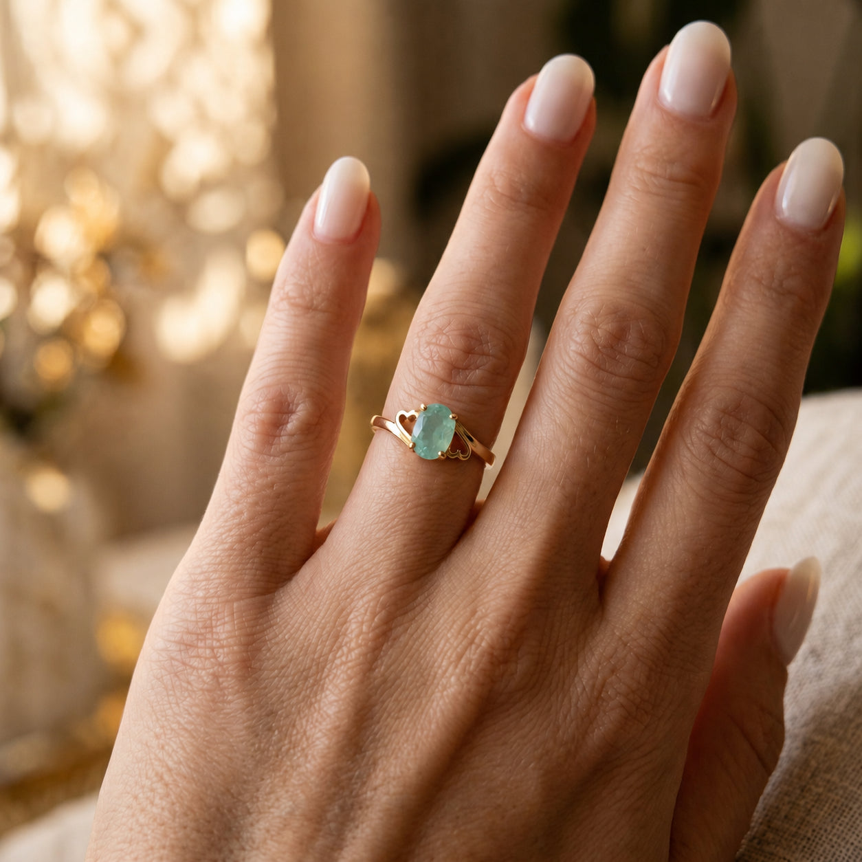 Yellow Gold Classic Ring Pink Topaz 10K — Altea