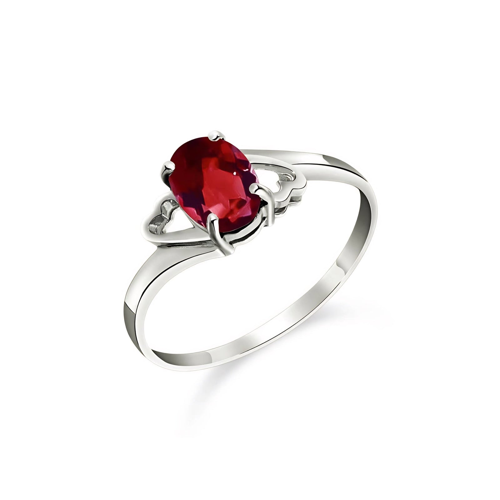 White Gold Classic Ring Emerald 10K — Altea