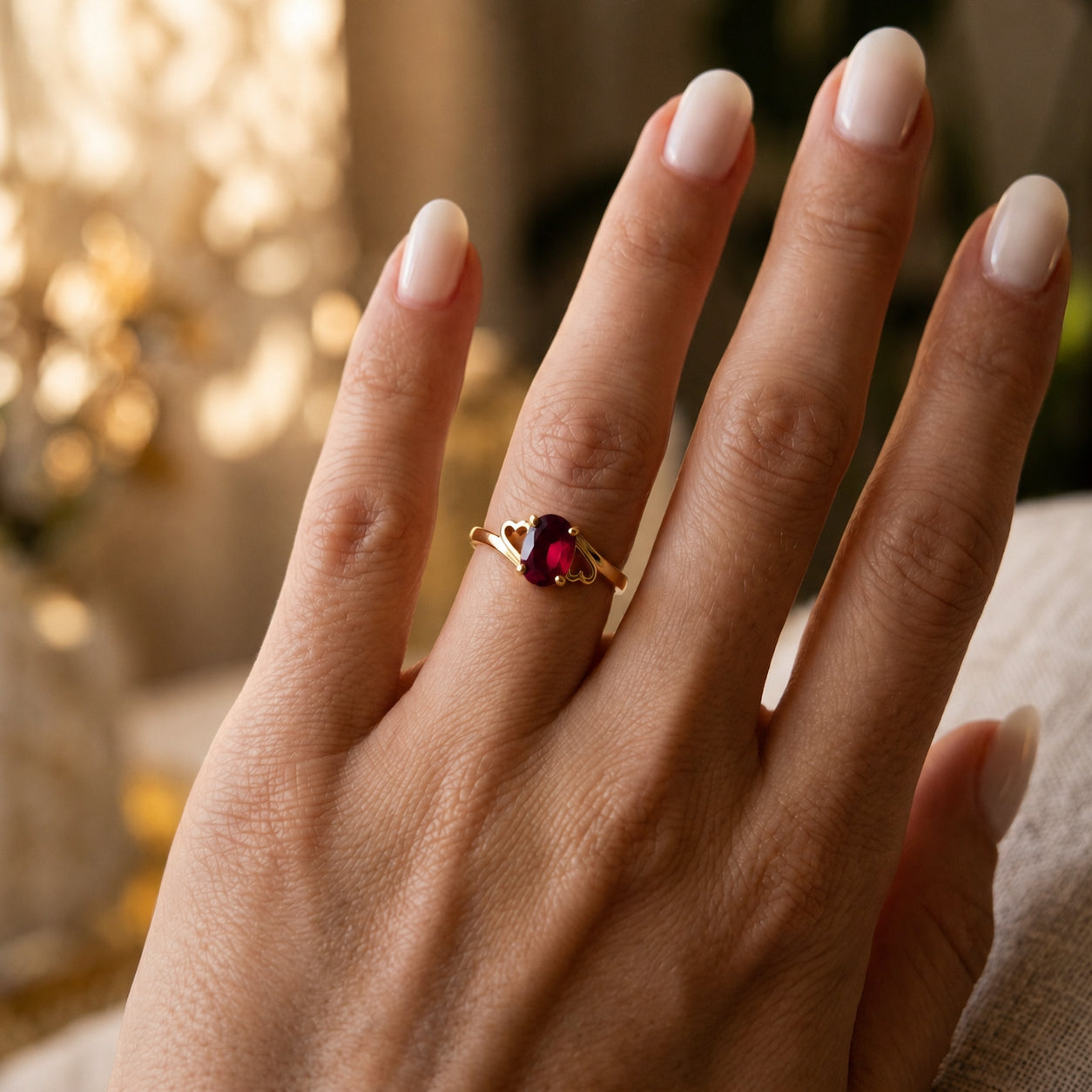 Yellow Gold Classic Ring Emerald 10K — Altea